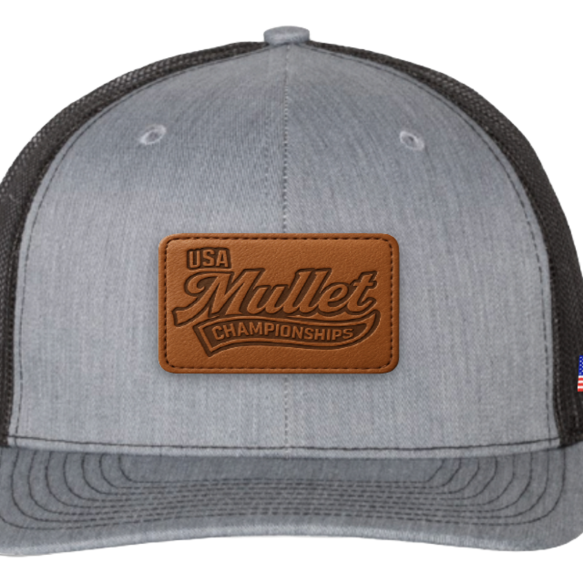 Trucker Heather Grey:Black_Front